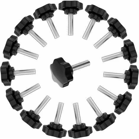 Liquidation totale Étoile à La Main Vis 15 Pièces Vis De Serrage Sur Le Bouton Étoile Bouton En Forme D'étoile Vis Sur Le Bouton Fil De Serrage Bouton Noir En Plastique Pour Meubles DeMachine-outil(M 1 Liquidation totale Étoile à La Main Vis 15 Pièces Vis De Serrage Sur Le Bouton Étoile Bouton En Forme D'étoile Vis Sur Le Bouton Fil De Serrage Bouton Noir En Plastique Pour Meubles DeMachine-outil(M