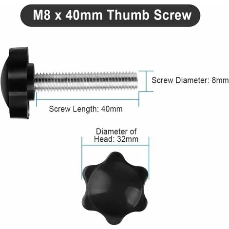 Liquidation totale Étoile à La Main Vis 15 Pièces Vis De Serrage Sur Le Bouton Étoile Bouton En Forme D'étoile Vis Sur Le Bouton Fil De Serrage Bouton Noir En Plastique Pour Meubles DeMachine-outil(M 5 Liquidation totale Étoile à La Main Vis 15 Pièces Vis De Serrage Sur Le Bouton Étoile Bouton En Forme D'étoile Vis Sur Le Bouton Fil De Serrage Bouton Noir En Plastique Pour Meubles DeMachine-outil(M – Image 5
