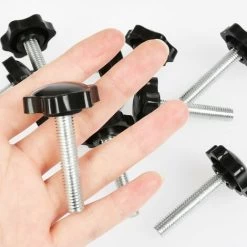 Liquidation totale 10Pcs Boutons De Serrage M8 X 40mm Vis à Tête Moletée, Bouton à Main Fileté Ecrou En Etoile Boulon De Serrage De Filetage M8 Avec Ecrou, Boutons De Serrage De Filetage Avec Poignée -Portes Et Fenêtres Magasin 89802774 4