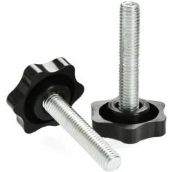 Liquidation totale 10Pcs Boutons De Serrage M8 X 40mm Vis à Tête Moletée, Bouton à Main Fileté Ecrou En Etoile Boulon De Serrage De Filetage M8 Avec Ecrou, Boutons De Serrage De Filetage Avec Poignée -Portes Et Fenêtres Magasin 89802774 5