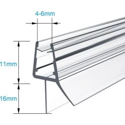 Heilmetz Joint De Douche 60cm Joint De Remplacement Porte De Douche Pour Verre épaisseur 4-6mm Joint De Porte De Douche Déflecteur D'eau Ou Joint De Cabine De Douche TYP3 -Portes Et Fenêtres Magasin 91075447 5