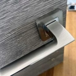 Poignées De Porte Sur Rosace Chromées Satinées - Modèle Morgan Trou De Clé L 5 Poignées De Porte Sur Rosace Chromées Satinées - Modèle Morgan Trou De Clé L -Portes Et Fenêtres Magasin 91620946 3