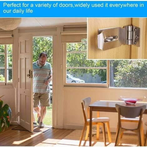 Loquet De Cadenas Agrafe Avec Cadenas Et Vis, Loquet Porte En Acier Inoxydable Avec Clé, Cadenas Agrafe Lourds, Verrou Porte Etanche, Fermeture Porte Pour Chambre à Coucher Patio Jardin (blanc) 5 Loquet De Cadenas Agrafe Avec Cadenas Et Vis, Loquet Porte En Acier Inoxydable Avec Clé, Cadenas Agrafe Lourds, Verrou Porte Etanche, Fermeture Porte Pour Chambre à Coucher Patio Jardin (blanc) – Image 5