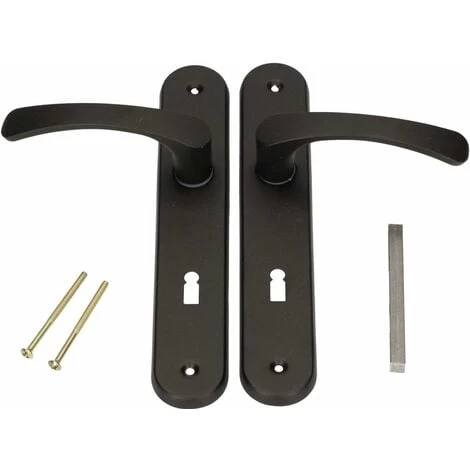 KOTARBAU Poignée De Porte 72 Mm Gauche Droite Serrure à Embout Noir Ensemble De Porte Garniture De Porte Poignée De Porte Poignée De Porte Ensemble De Poignées Porte De Chambre Plaque Longue Alu 1 KOTARBAU Poignée De Porte 72 Mm Gauche Droite Serrure à Embout Noir Ensemble De Porte Garniture De Porte Poignée De Porte Poignée De Porte Ensemble De Poignées Porte De Chambre Plaque Longue Alu