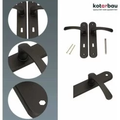 KOTARBAU Poignée De Porte 72 Mm Gauche Droite Serrure à Embout Noir Ensemble De Porte Garniture De Porte Poignée De Porte Poignée De Porte Ensemble De Poignées Porte De Chambre Plaque Longue Alu 7 KOTARBAU Poignée De Porte 72 Mm Gauche Droite Serrure à Embout Noir Ensemble De Porte Garniture De Porte Poignée De Porte Poignée De Porte Ensemble De Poignées Porte De Chambre Plaque Longue Alu -Portes Et Fenêtres Magasin 95292466 3