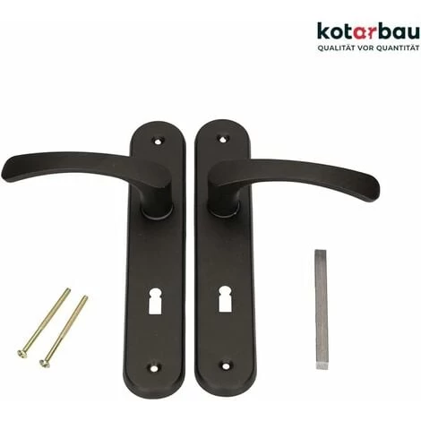 KOTARBAU Poignée De Porte 72 Mm Gauche Droite Serrure à Embout Noir Ensemble De Porte Garniture De Porte Poignée De Porte Poignée De Porte Ensemble De Poignées Porte De Chambre Plaque Longue Alu 4 KOTARBAU Poignée De Porte 72 Mm Gauche Droite Serrure à Embout Noir Ensemble De Porte Garniture De Porte Poignée De Porte Poignée De Porte Ensemble De Poignées Porte De Chambre Plaque Longue Alu – Image 4