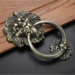 Heurtoir De Porte En Forme De Tête De Lion, Bronze -Portes Et Fenêtres Magasin 95331430 3