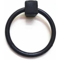 Heurtoirs Fonte Antique Heurtoir Poignée Hoop Porte à La Main Old Elm Porte De Fer Heurtoir Augmenter épaississement Anneau De Fer 66 (Color : Black, Size : S)