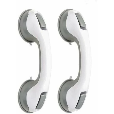 2 PCS Poignée Baignoire De Sécurité/Poignée/ventouse De Douche Pour Salle De Bain + WC (Gris) 2 2 PCS Poignée Baignoire De Sécurité/Poignée/ventouse De Douche Pour Salle De Bain + WC (Gris) – Image 2