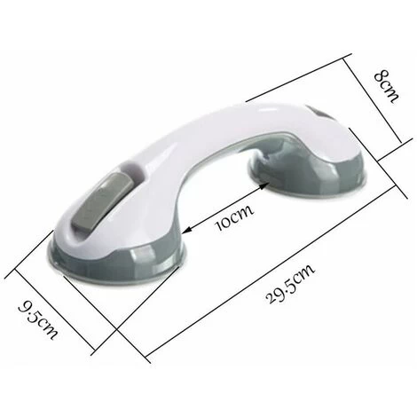 2 PCS Poignée Baignoire De Sécurité/Poignée/ventouse De Douche Pour Salle De Bain + WC (Gris) 4 2 PCS Poignée Baignoire De Sécurité/Poignée/ventouse De Douche Pour Salle De Bain + WC (Gris) – Image 4