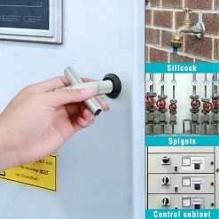 1 Clé De Seuil à 4 Voies En Acier Argenté Pour Robinet De Tuyau -Portes Et Fenêtres Magasin 97063961 5