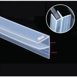 Lot De 3 Joint D'étanchéité Bi-dureté Translucide Rejet D'eau - Pour Verre D'épaisseur :(Type F - Largeur Intérieure 8 Mm - Joint En Verre)