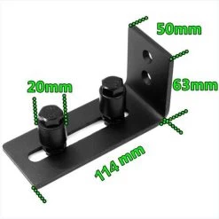 Promotion Guide Sol Porte Coulissante, Guide De Plancher Porte, Rail De Sol Pour Porte De Grange, Guide Pour Le Sol Du Support Du Sol Coulissant Pour Montage Mural Réglable En Acier Au Carbone Macaro -Portes Et Fenêtres Magasin 97810605 4