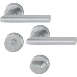 Garniture De Porte HOPPE Utrech - Inox - Bec De Cane Condamnation - 3940701