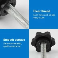 10-Pack M6x30mm Vis De Pouce, étoile En Plastique Moletées Bouton De Serrage à Vis Thumbscrew STOL -Portes Et Fenêtres Magasin 98647139 3