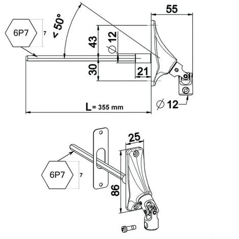 Sortie De Caisson Volet Roulant Embase étroite 6P7 à 90° 2 Sortie De Caisson Volet Roulant Embase étroite 6P7 à 90° – Image 2