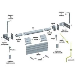 Manivelle Volet Roulant 1500 Mm Avec Sortie 6P7 Verticale -Portes Et Fenêtres Magasin 98887150 3