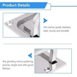 GP Accessoire De Levage,1pcs Poignée De Tirage Bateau De Trappe, Traction En Acier Inoxydable Casier De Trappe Affleurant De Bateau 7 GP Accessoire De Levage,1pcs Poignée De Tirage Bateau De Trappe, Traction En Acier Inoxydable Casier De Trappe Affleurant De Bateau -Portes Et Fenêtres Magasin 99639948 3